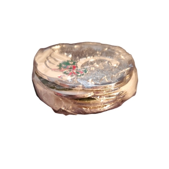 Vintage Silver-plated Holiday Swan Coasters - Picture 4 of 5